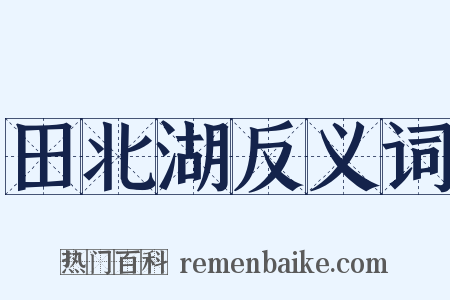 田北湖反义词是什么意思的图片